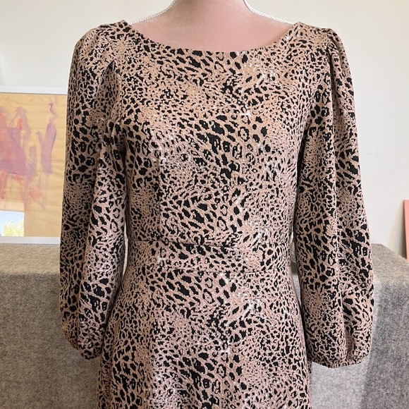 NWoT Maeve / Anthropologie Leopard print dress, size 10 - Picture 4 of 11